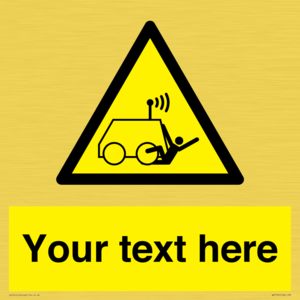 Custom warning run over by operator controlled machine